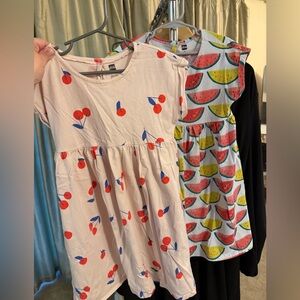 2 Tea Collection Dresses: Cherry and Watermelon Print Size 8